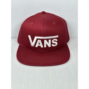 Vans Red Logo Classic Off The Wall Snapback Hat Cap Adjustable One Size NEW